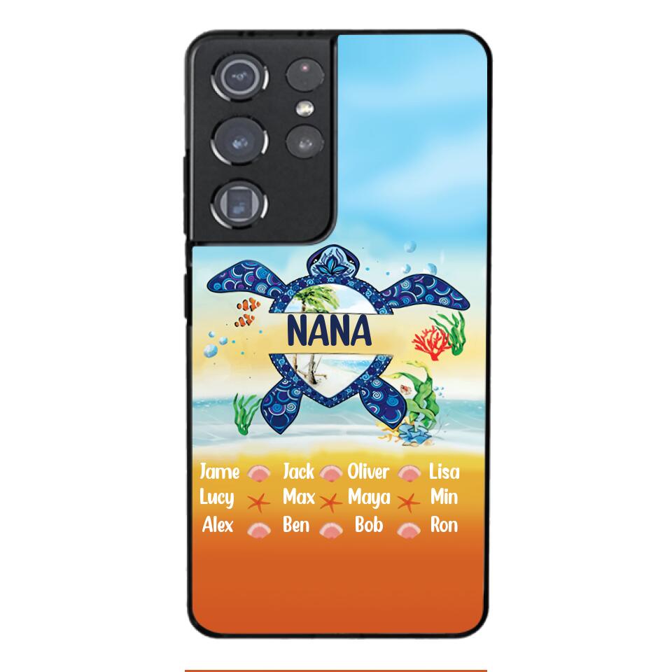 Personalized Nana Kid Turtle Phone Case Printed 3N 0604