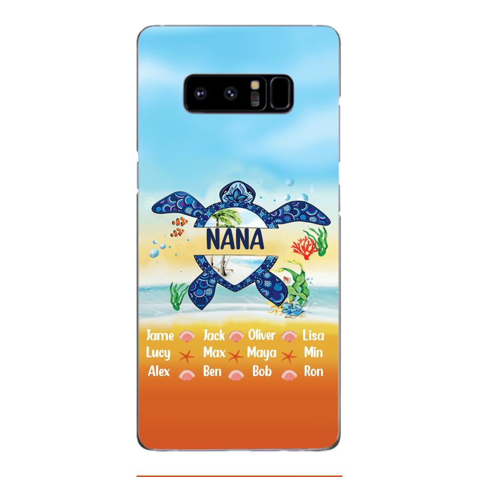 Personalized Nana Kid Turtle Phone Case Printed 3N 0604