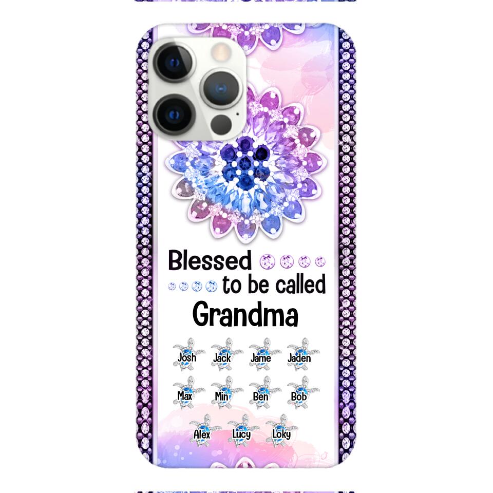 Personalized Grandma Kid Turtle Phone Case Printed V3Q 0704