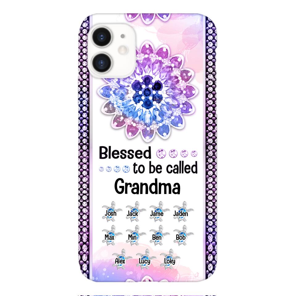 Personalized Grandma Kid Turtle Phone Case Printed V3Q 0704