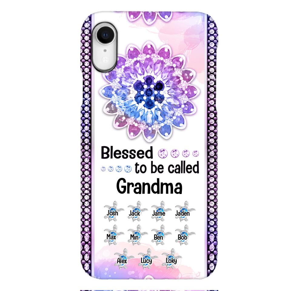 Personalized Grandma Kid Turtle Phone Case Printed V3Q 0704