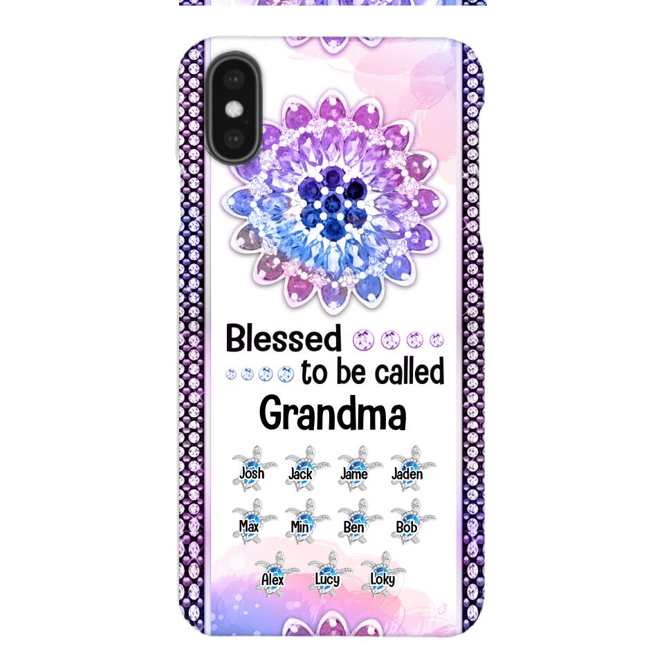 Personalized Grandma Kid Turtle Phone Case Printed V3Q 0704