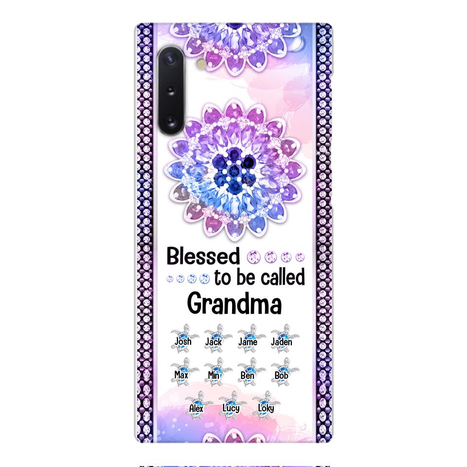 Personalized Grandma Kid Turtle Phone Case Printed V3Q 0704