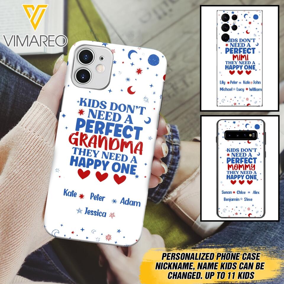 Personalized Grandma Kid Phone Case Printed 3T 0704