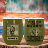 Personalized U.S Soldier Wine Tumbler Printed 22APR-HQ07