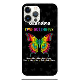 Personalized Grandma Kid Butterflys Phone Case Printed 3N 0804