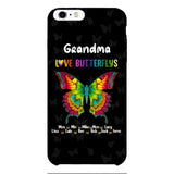 Personalized Grandma Kid Butterflys Phone Case Printed 3N 0804