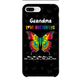 Personalized Grandma Kid Butterflys Phone Case Printed 3N 0804