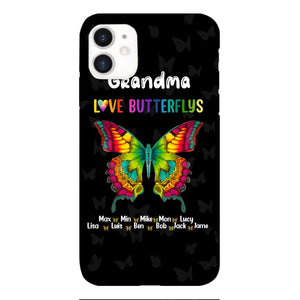 Personalized Grandma Kid Butterflys Phone Case Printed 3N 0804