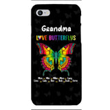 Personalized Grandma Kid Butterflys Phone Case Printed 3N 0804