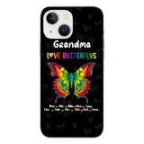 Personalized Grandma Kid Butterflys Phone Case Printed 3N 0804