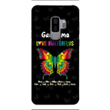 Personalized Grandma Kid Butterflys Phone Case Printed 3N 0804