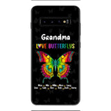 Personalized Grandma Kid Butterflys Phone Case Printed 3N 0804