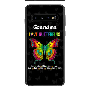 Personalized Grandma Kid Butterflys Phone Case Printed 3N 0804