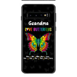 Personalized Grandma Kid Butterflys Phone Case Printed 3N 0804