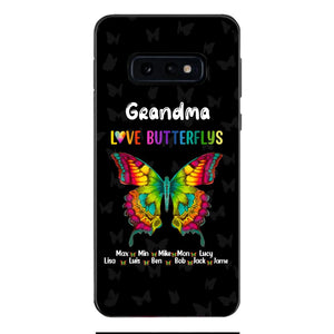 Personalized Grandma Kid Butterflys Phone Case Printed 3N 0804