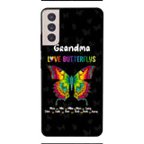 Personalized Grandma Kid Butterflys Phone Case Printed 3N 0804