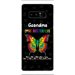 Personalized Grandma Kid Butterflys Phone Case Printed 3N 0804