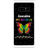 Personalized Grandma Kid Butterflys Phone Case Printed 3N 0804