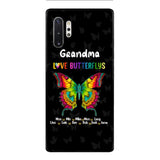 Personalized Grandma Kid Butterflys Phone Case Printed 3N 0804