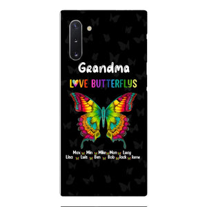 Personalized Grandma Kid Butterflys Phone Case Printed 3N 0804