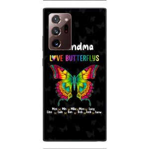 Personalized Grandma Kid Butterflys Phone Case Printed 3N 0804