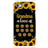 Personalized Grandma Kid Sunflower Phone Case Printed V3Q 0804