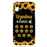 Personalized Grandma Kid Sunflower Phone Case Printed V3Q 0804