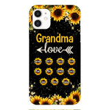 Personalized Grandma Kid Sunflower Phone Case Printed V3Q 0804