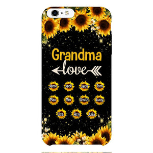 Personalized Grandma Kid Sunflower Phone Case Printed V3Q 0804