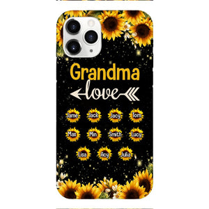 Personalized Grandma Kid Sunflower Phone Case Printed V3Q 0804