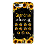 Personalized Grandma Kid Sunflower Phone Case Printed V3Q 0804