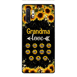 Personalized Grandma Kid Sunflower Phone Case Printed V3Q 0804