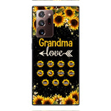 Personalized Grandma Kid Sunflower Phone Case Printed V3Q 0804