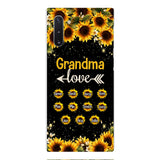 Personalized Grandma Kid Sunflower Phone Case Printed V3Q 0804