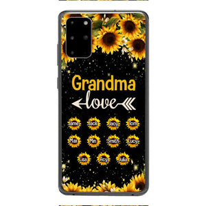 Personalized Grandma Kid Sunflower Phone Case Printed V3Q 0804