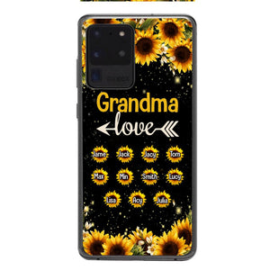 Personalized Grandma Kid Sunflower Phone Case Printed V3Q 0804