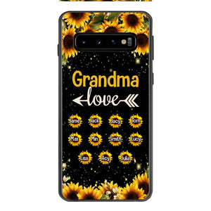 Personalized Grandma Kid Sunflower Phone Case Printed V3Q 0804