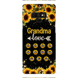 Personalized Grandma Kid Sunflower Phone Case Printed V3Q 0804