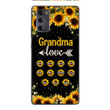 Personalized Grandma Kid Sunflower Phone Case Printed V3Q 0804