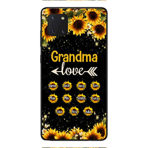 Personalized Grandma Kid Sunflower Phone Case Printed V3Q 0804