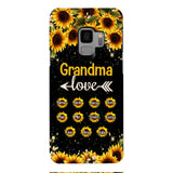 Personalized Grandma Kid Sunflower Phone Case Printed V3Q 0804