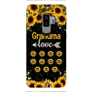 Personalized Grandma Kid Sunflower Phone Case Printed V3Q 0804