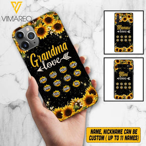 Personalized Grandma Kid Sunflower Phone Case Printed V3Q 0804