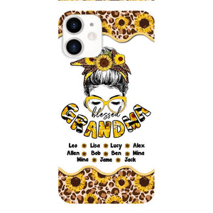 Personalized Grandma Kid Sunflower Phone Case Printed T3Q 0804