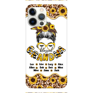 Personalized Grandma Kid Sunflower Phone Case Printed T3Q 0804