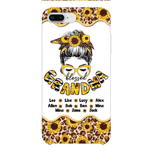 Personalized Grandma Kid Sunflower Phone Case Printed T3Q 0804