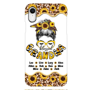 Personalized Grandma Kid Sunflower Phone Case Printed T3Q 0804