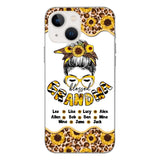 Personalized Grandma Kid Sunflower Phone Case Printed T3Q 0804