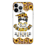 Personalized Grandma Kid Sunflower Phone Case Printed T3Q 0804